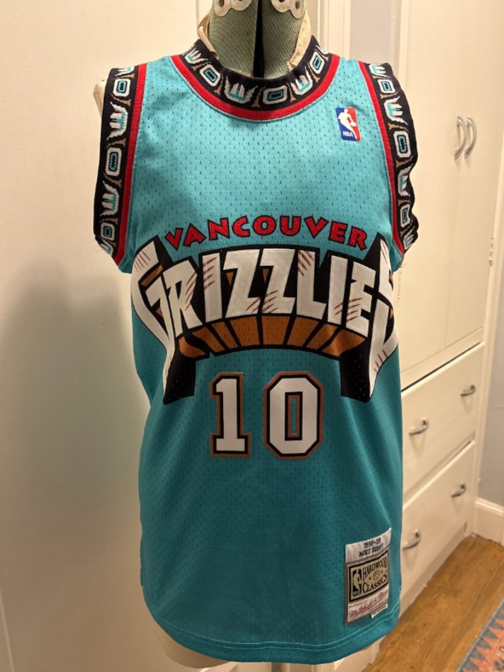 Mike Bibby Vancouver Grizzlies Teal Swingman Basketball Jersey S